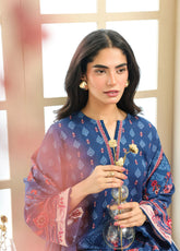 Sahar Winter Printed Khaddar 3 Piece Unstitched Suit S25W3PC D-20 ROYAL MIDNIGHT
